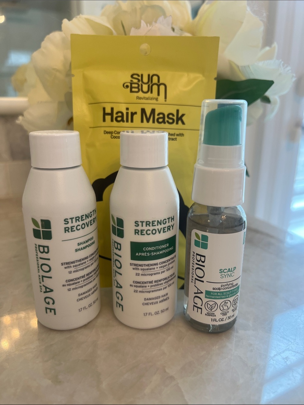 Biolage travel size Strength Recovery Trio  Hair Care Set